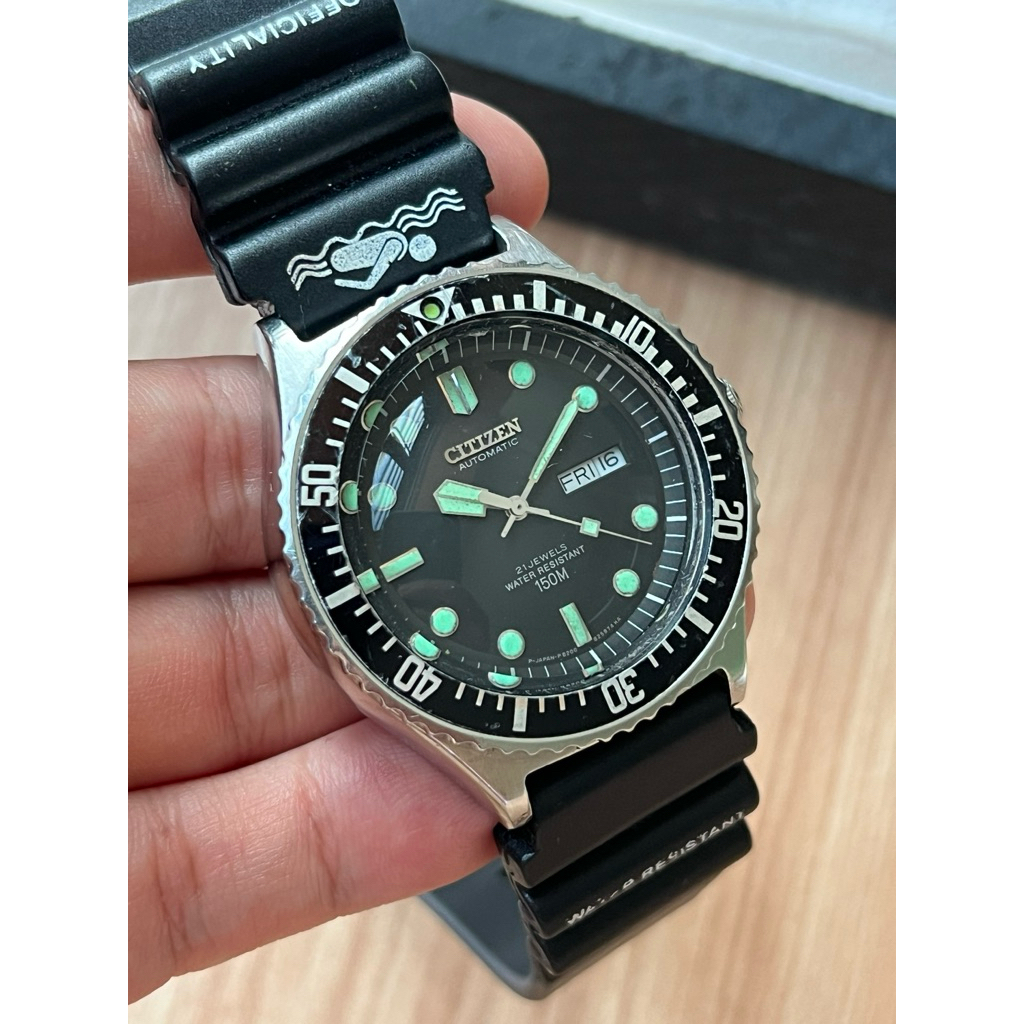 Jam Tangan Vintage Diver RARE Citizen 51-2273 Paddle Hands