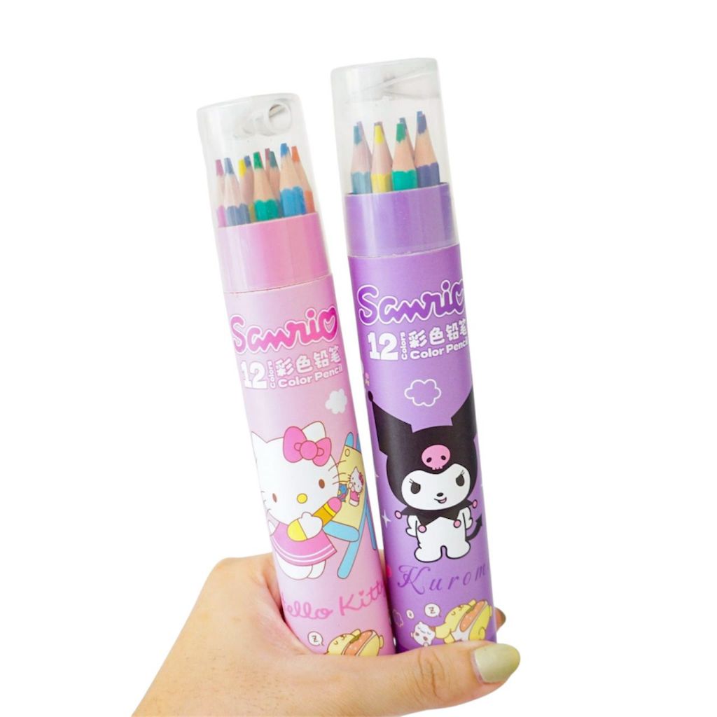 

PENSIL WARNA TABUNG / PENSIL WARNA ANAK KUROMI KITTY / DRAWING PENCIL