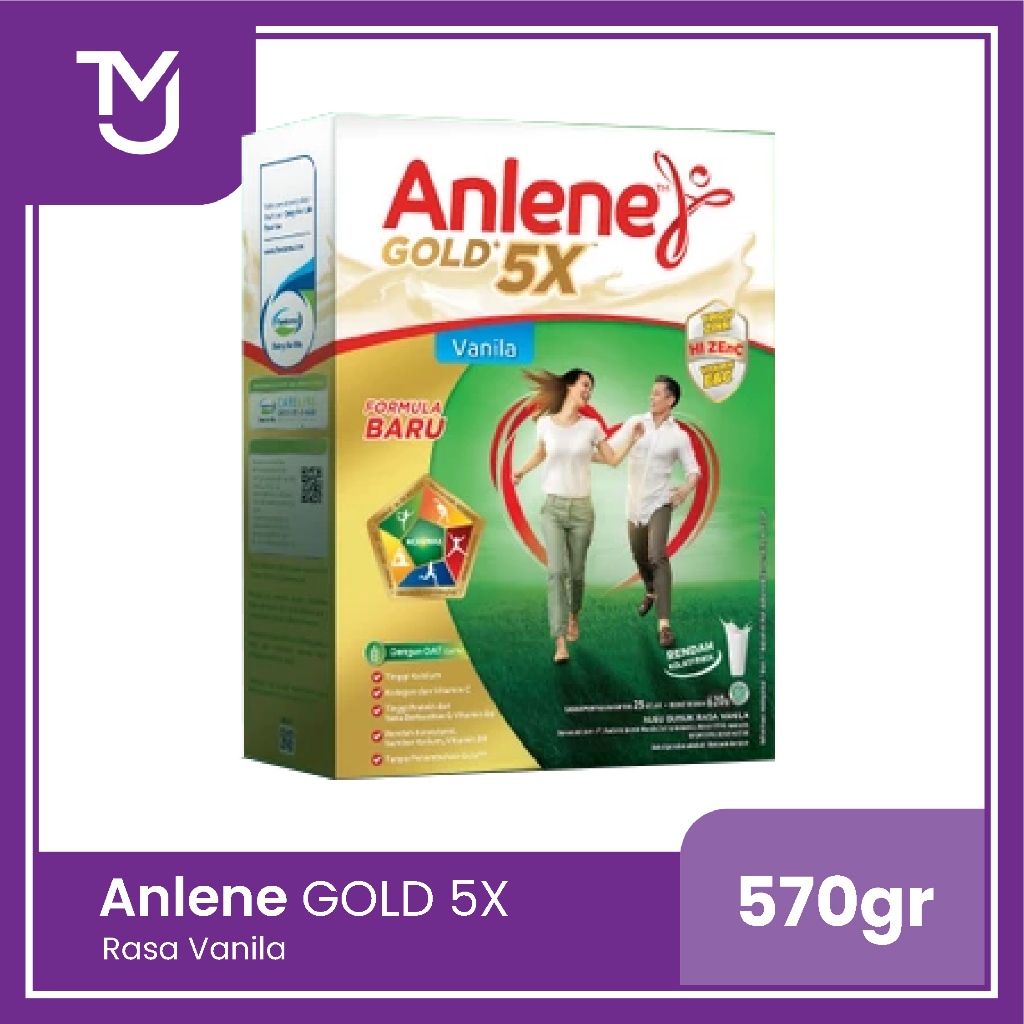 

Anlene Gold X5 rasa Vanila 570gr -- Susu Nutrisi Tulang Dewasa