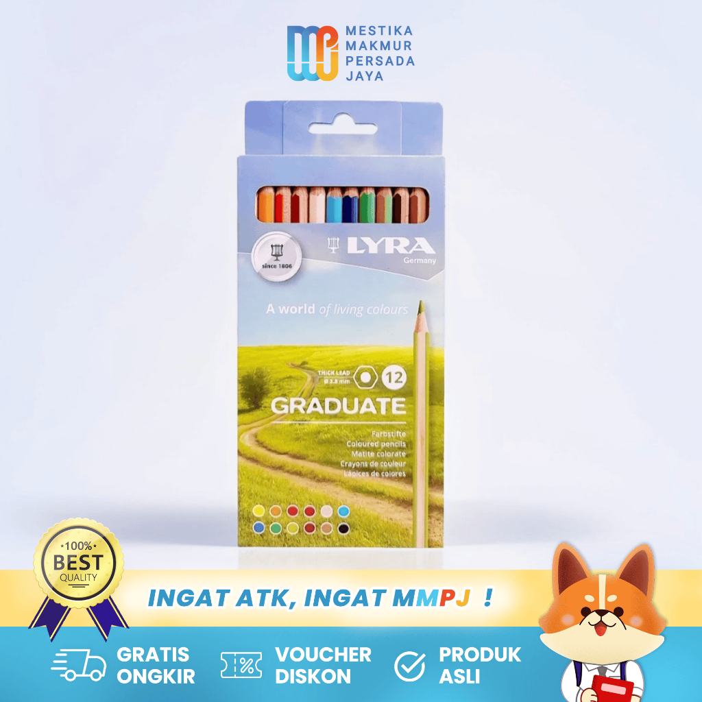 

Lyra Graduate Cardboard 3.8mm - Pensil Warna 12 Warna Berkualitas 2871121