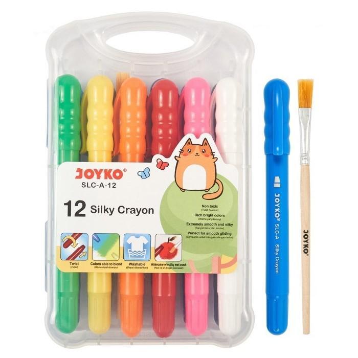 

Silky Crayon Joyko SLC-A-12 / Crayon Halus 12 Warna