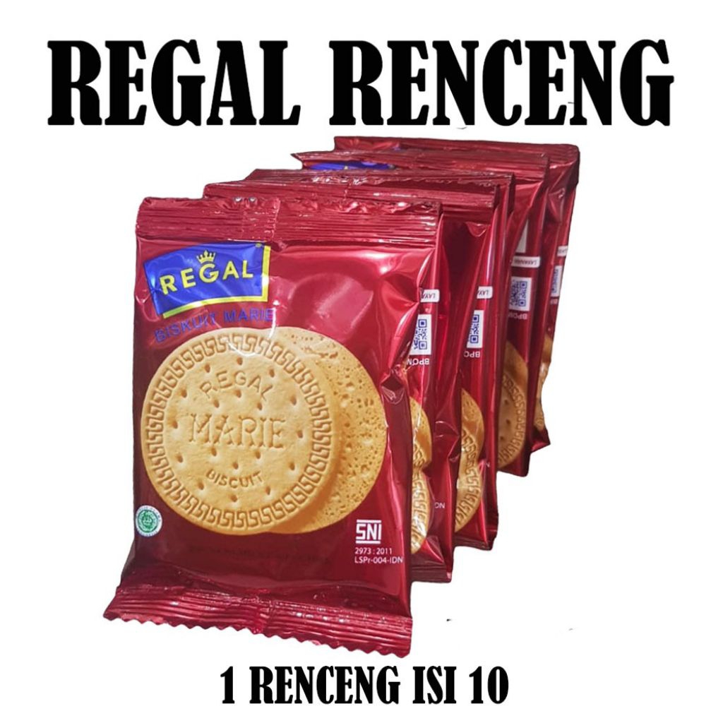 

Biskuit Regal Renceng isi 10 Biskuit Marie Enak Bergizi Satuan @12gr