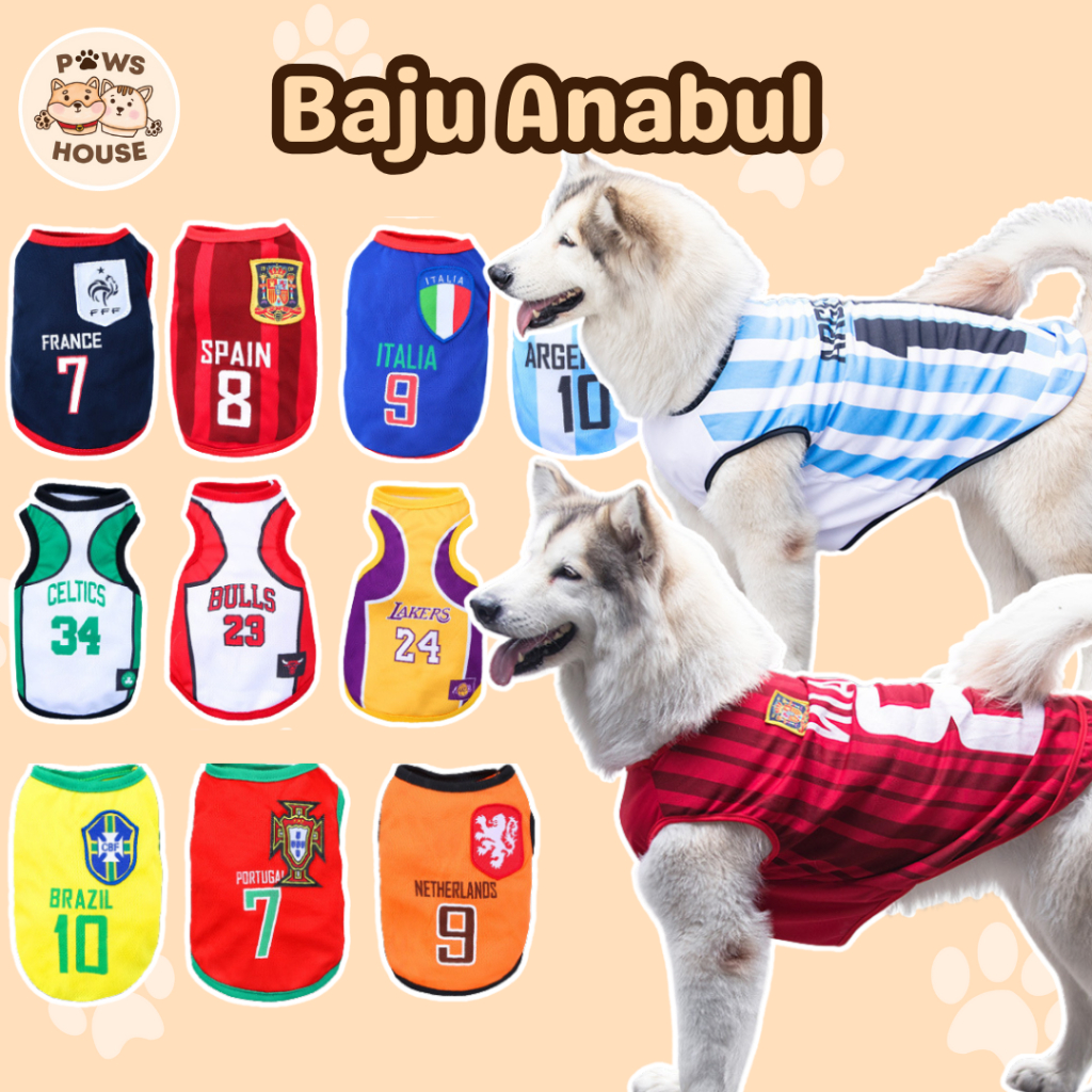 Baju Anjing Kucing Kecil Besar Jumbo Bola Lucu Korea Poodle