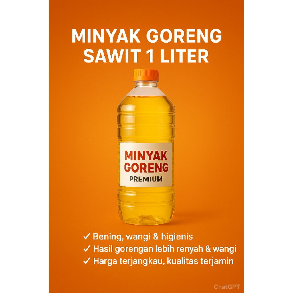 

Minyak Goreng Sawit 1 Liter – Bening, Wangi & Higienis