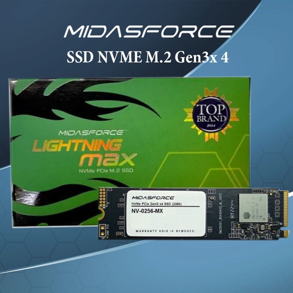 SSD NVME Gen3x 4 M.2 Midasforce 128GB 256GB 512GB