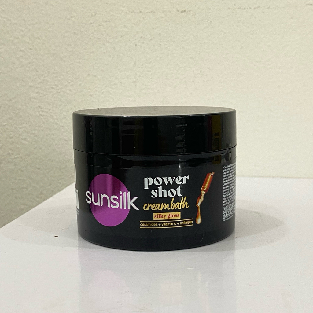 SUNSILK POWERSHOT Creambath RAMBUT SILKY GLOSS JAR 180G