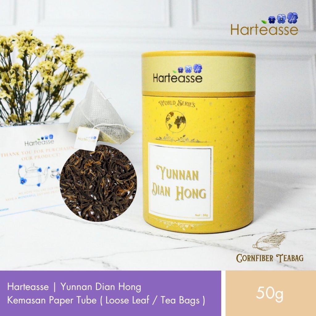 

Harteasse | Yunnan Dian Hong Black Tea | Teh Hitam Yunnan | Kemasan Paper Tube 50gr