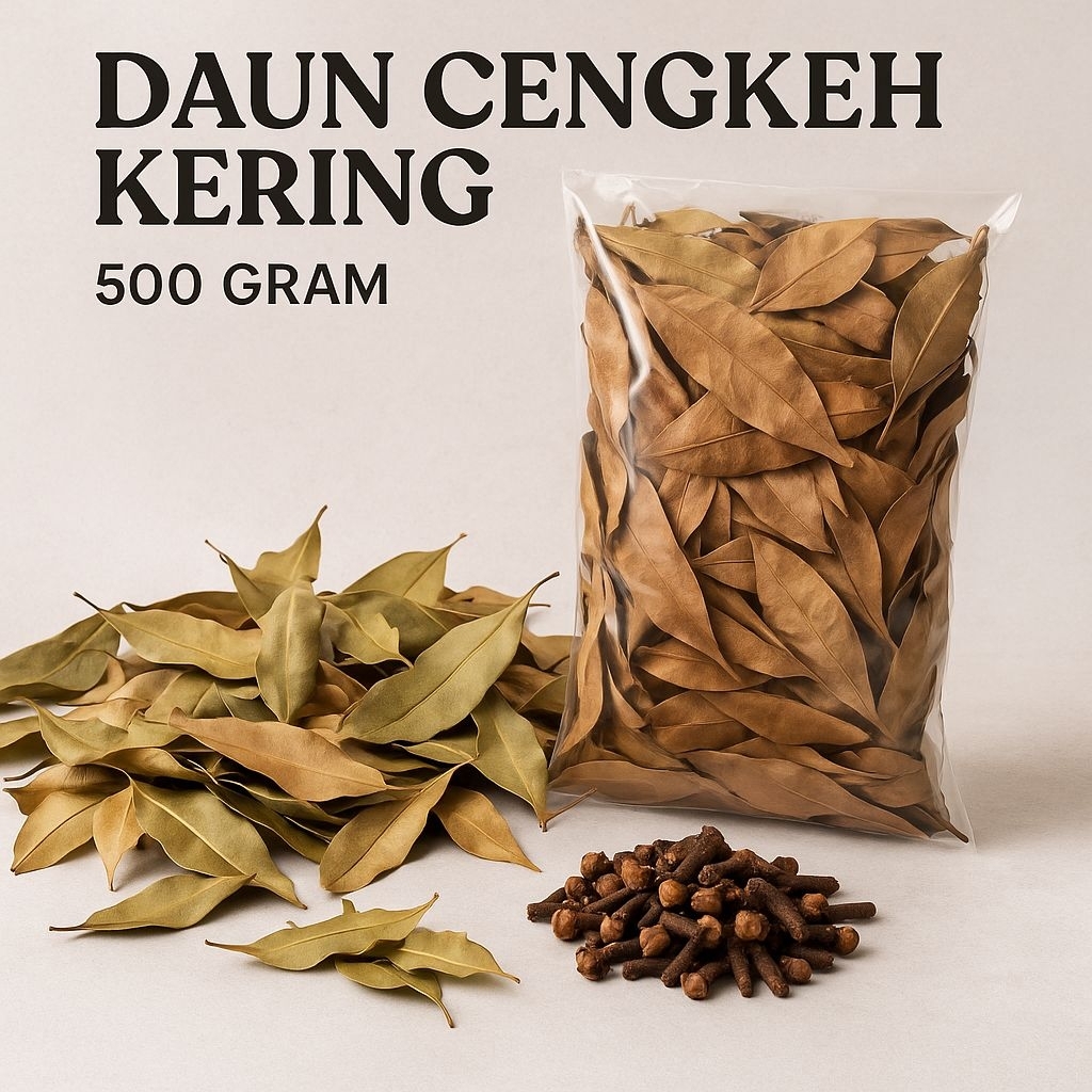 

Daun Cengkeh Kering 500 Gram – Rempah Alami untuk Kesehatan dan Masakan