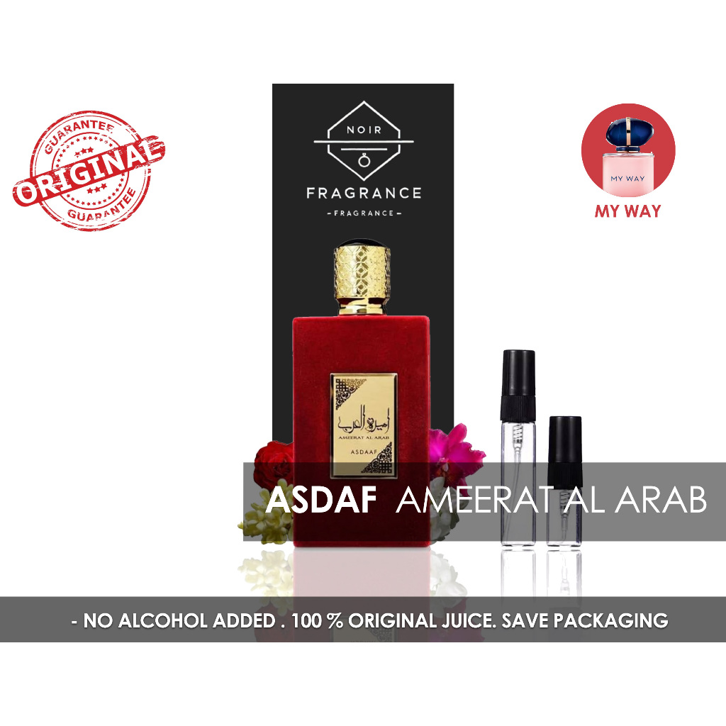 Decant Asdaf Ameerat Al Arab Lattafa 1/2/5 ML ( Share In jar) Vial Perfume Tester