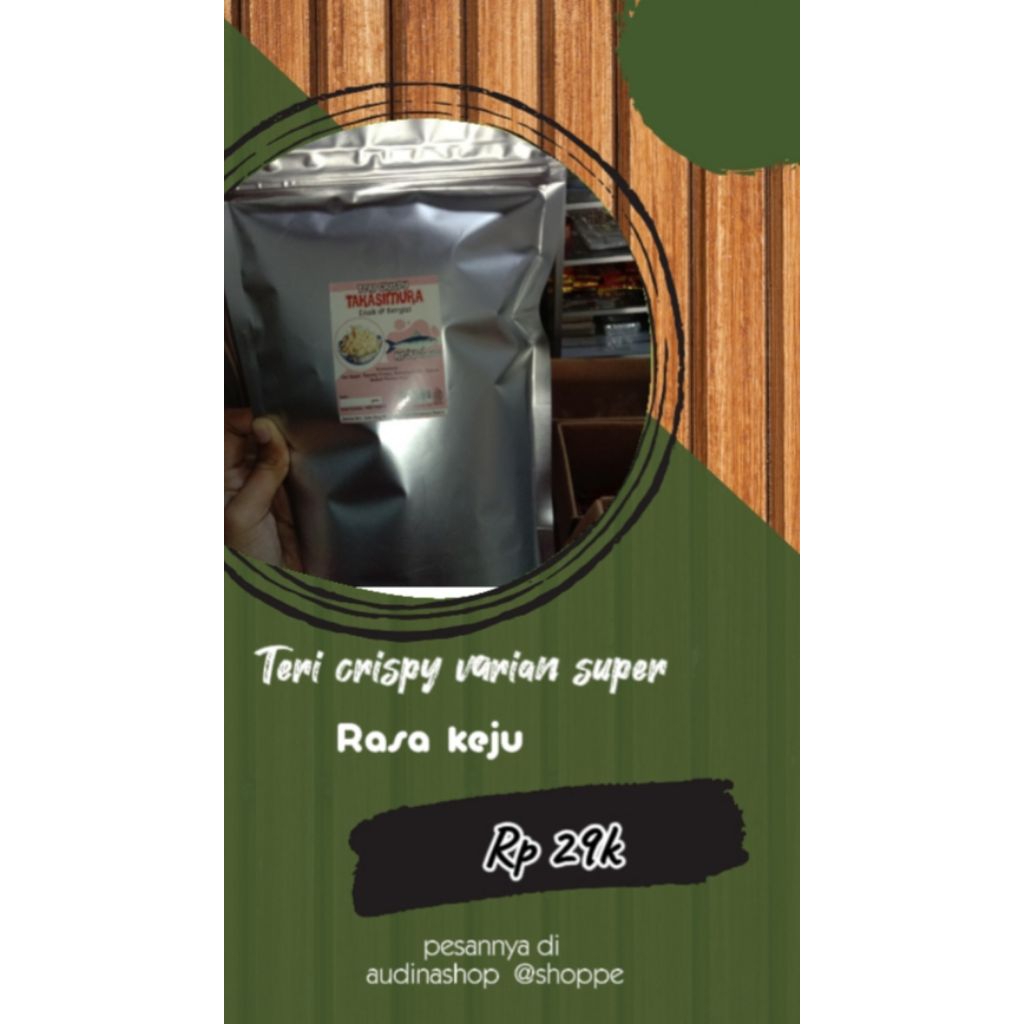 

ikan teri crispi rasa keju asin