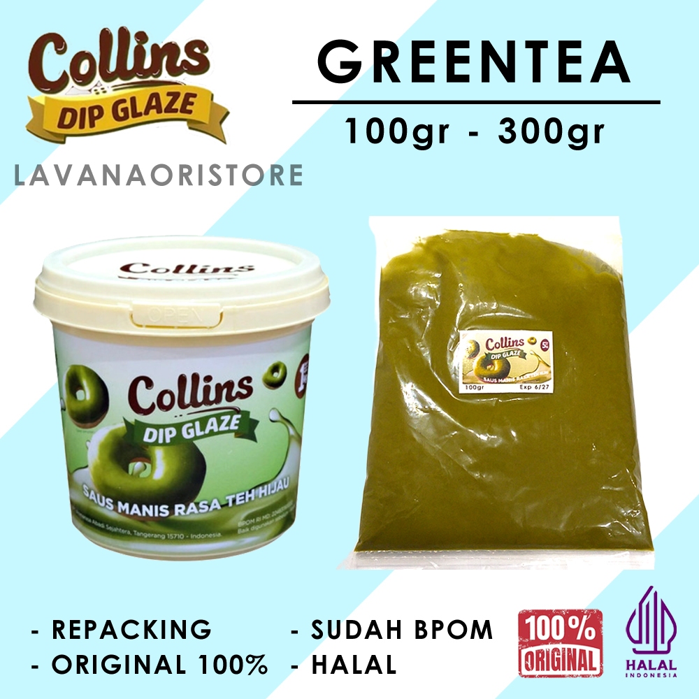 

[COD] Collins Dip Glaze Rasa Green Tea | Saus Manis Pasta Selai Donat Roti Rasa Green Tea