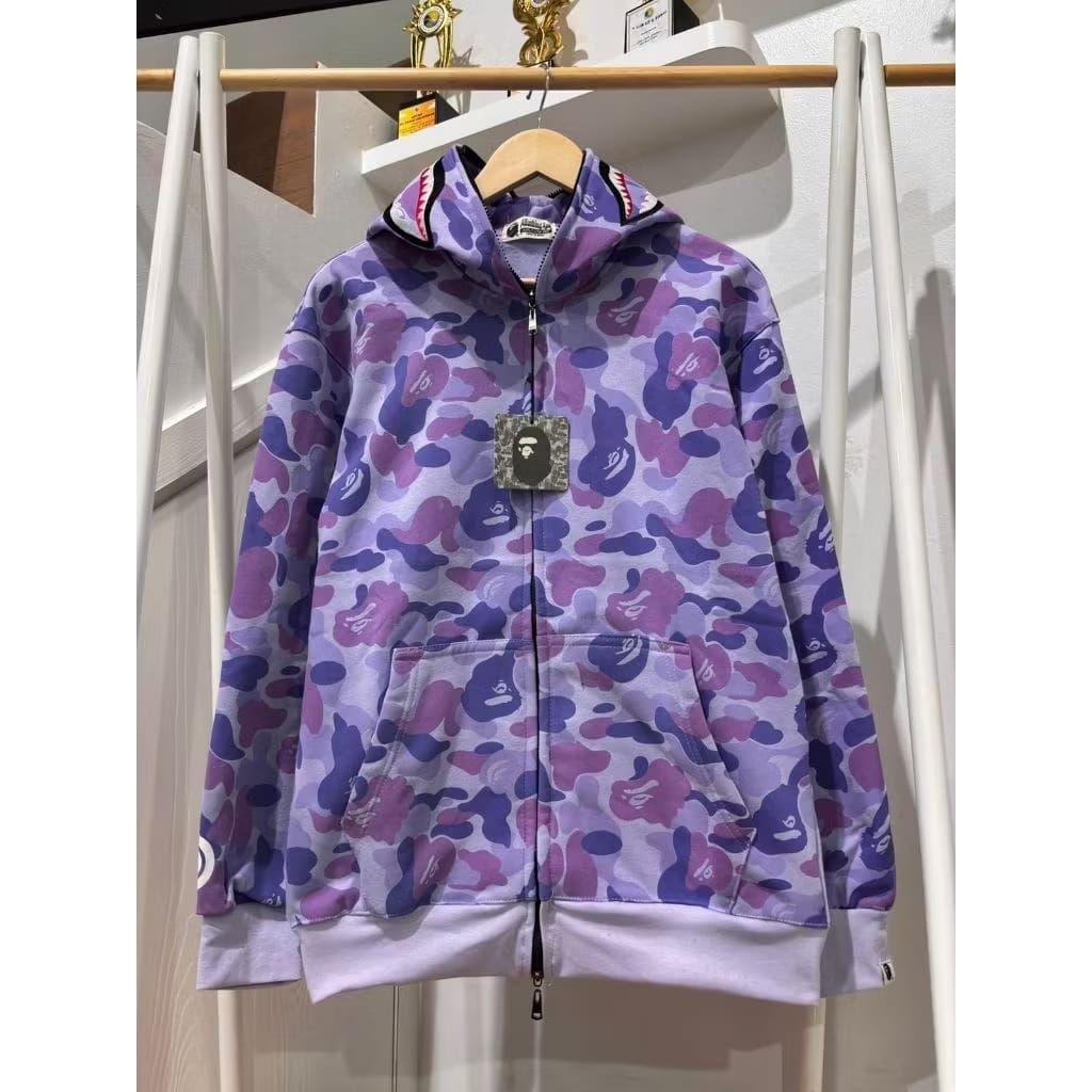 HOODIE ZIPPER BAPE LILAC TARO