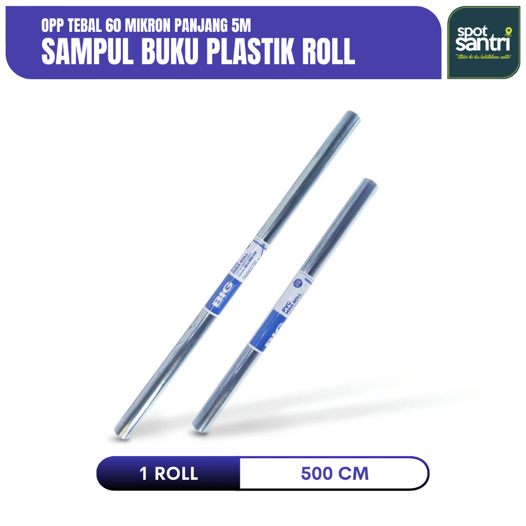 

Sampul Buku Plastik Mika Rol Tebal 60 Mikron | BIG [PCS]