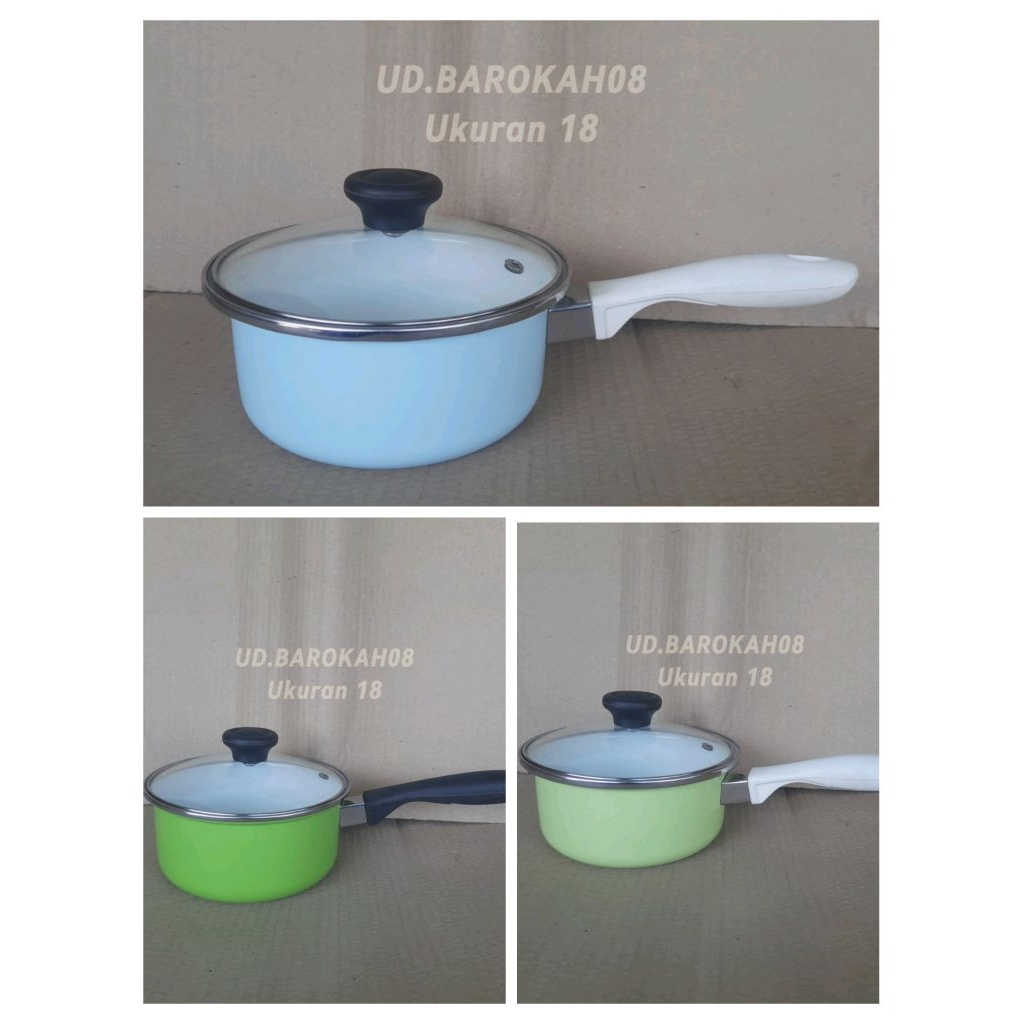 PANCI SUSU 18 / SAUCE PAN UKURAN 18 | BAHAN ENAMEL