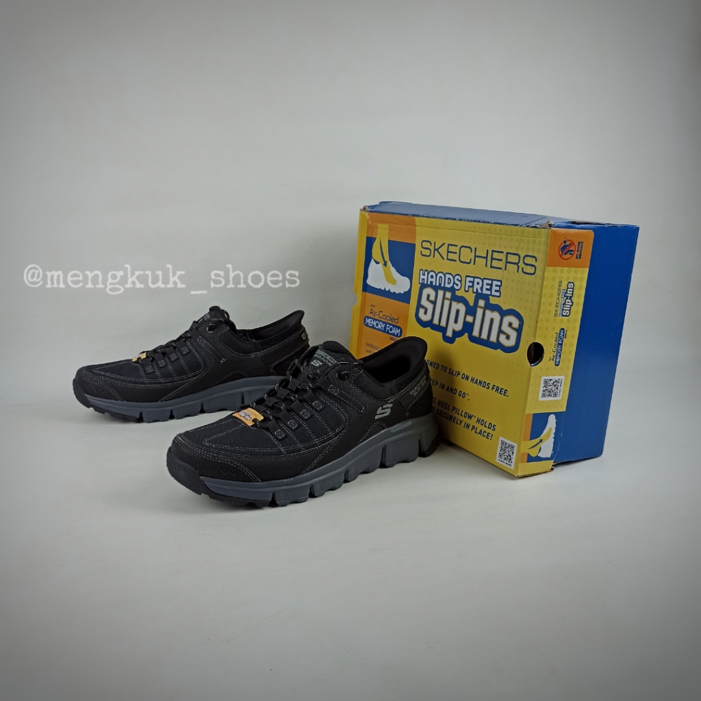 Sneakers Hiking Skechers Sport Outdoor Summit AT BLACK BNIB size 45.5 Original - SEPATU TRAIL MOUNTA
