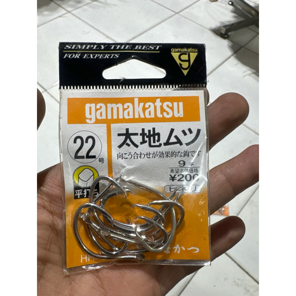ORI Made in Japan - Circle Hook Anti Mocel - Gamakatsu tdk pakai lubang Pancing Mancing - 22 (isi 9)