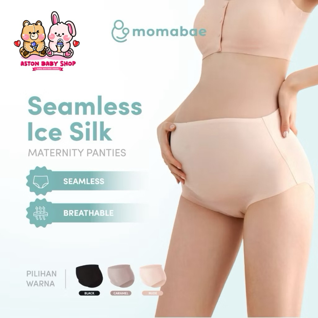 Momabae Seamless Ice Silk Panties | Maternity Panties | Celana Dalam Ibu Hamil Lembut dan Sejuk