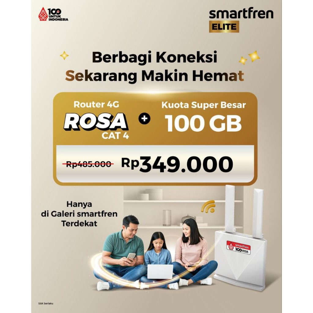 Router WiFi Smartfren RE11 - Internet Rumah 100Rb/Bulan | Modem WiFi Rumah Tanpa Kabel