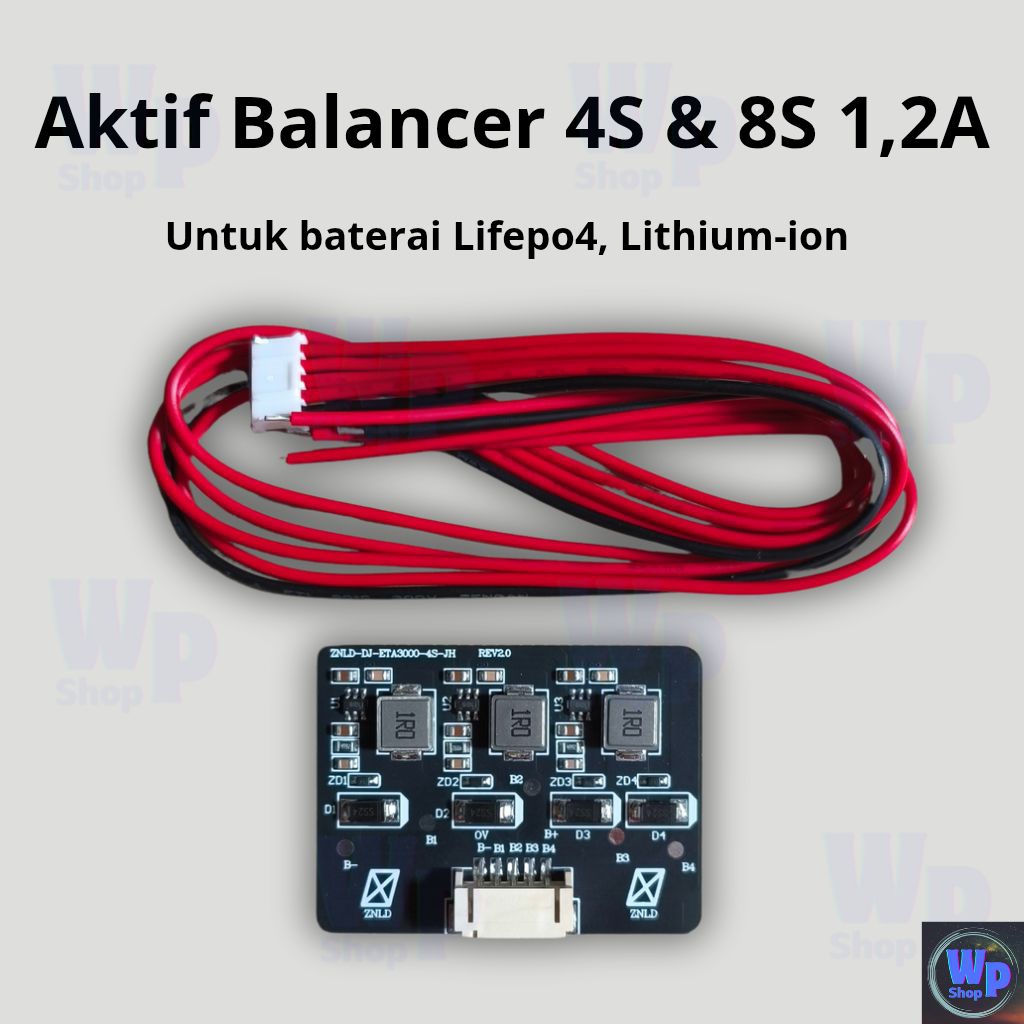 Aktif balancer 4S dan 8S 1,2A penyeimbang tegangan baterai Lithium lifepo4