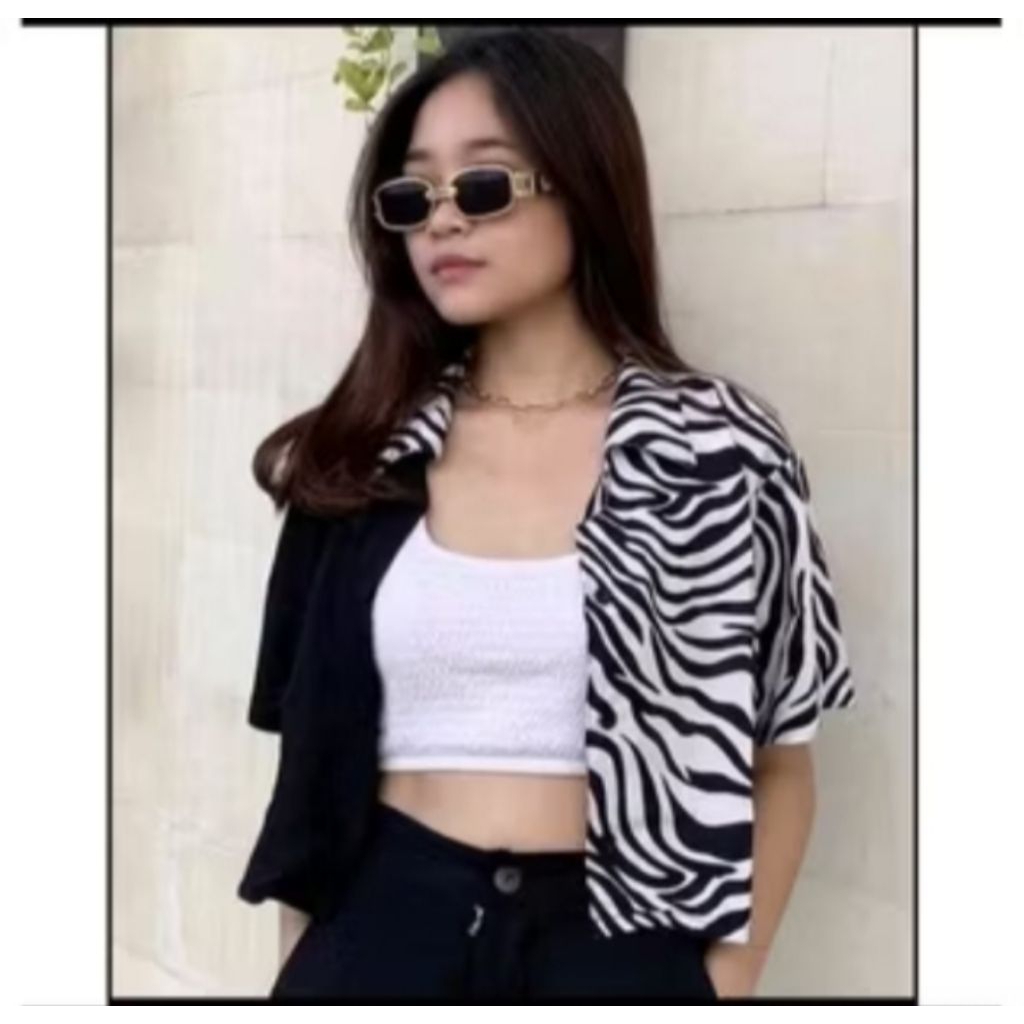 kemeja TWO TONE/Kemeja dua warna zebra