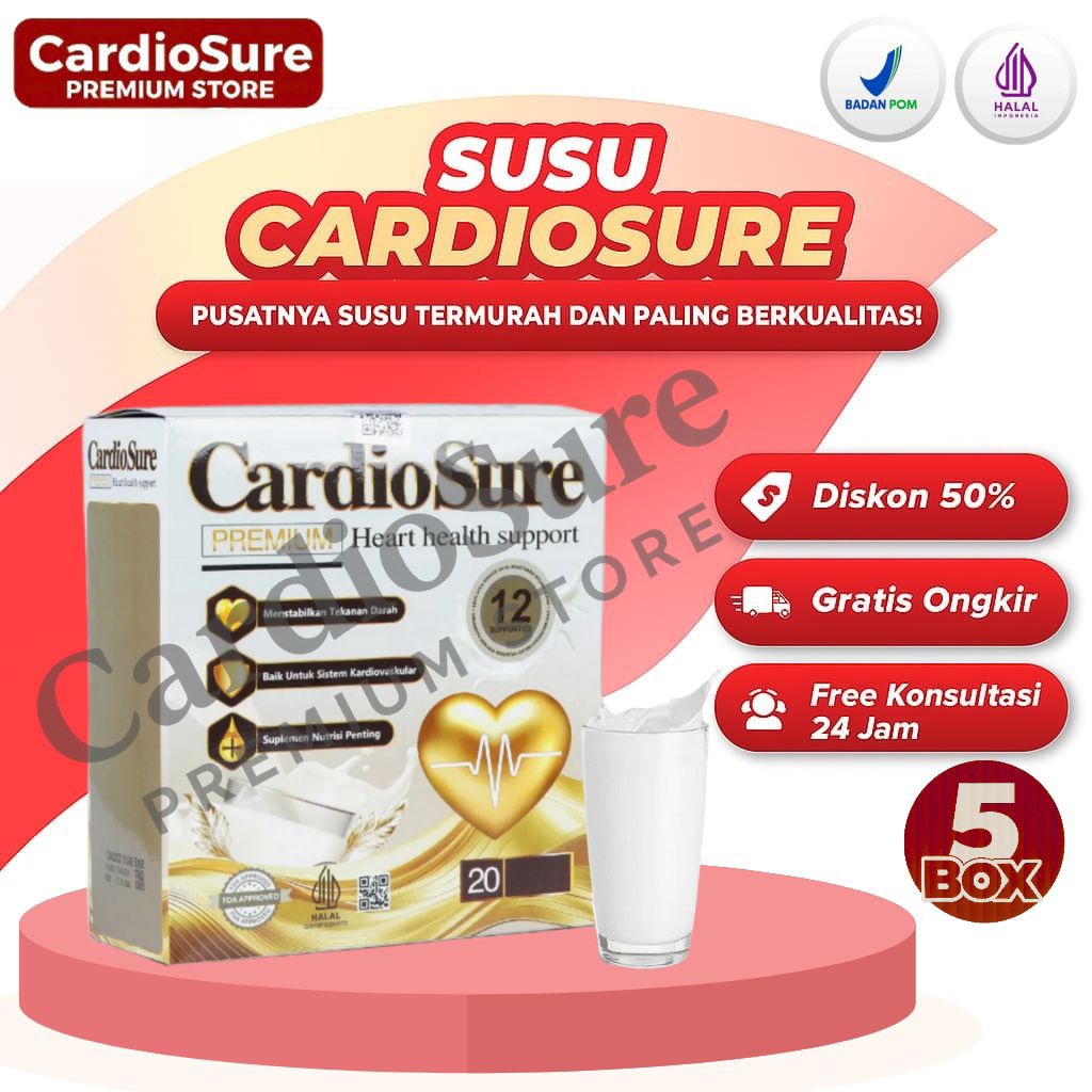 

Cardiosure Milk 5 Box – Susu Bubuk Kesehatan Jantung, Kolesterol & Nutrisi Harian