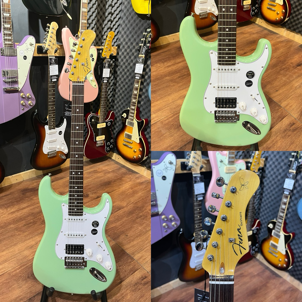FENA GUITARS HSS STRATOCASTER STD SURF GREEN