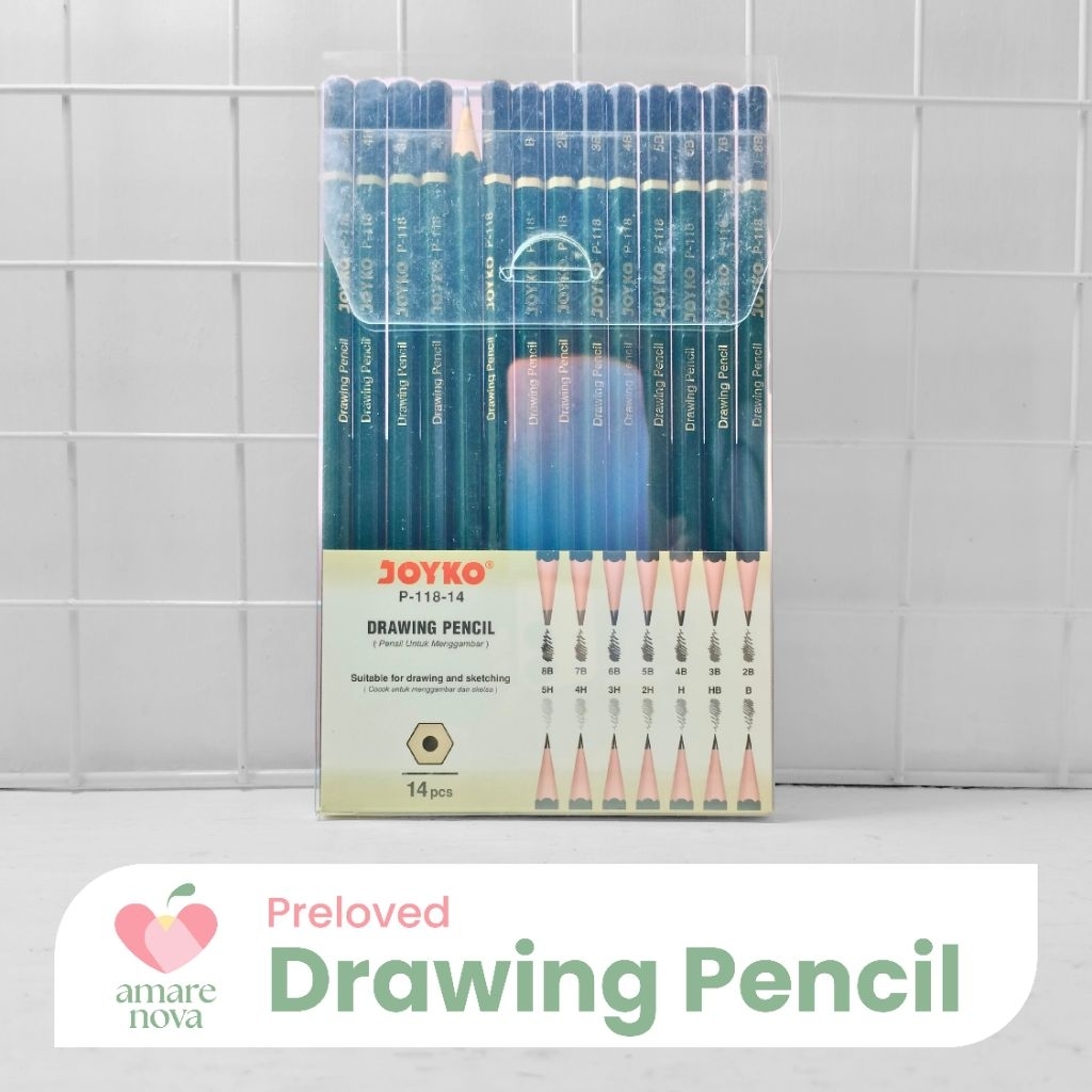 

[PRELOVED] Joyko Drawing Pencil Set 14 / Pensil Gambar