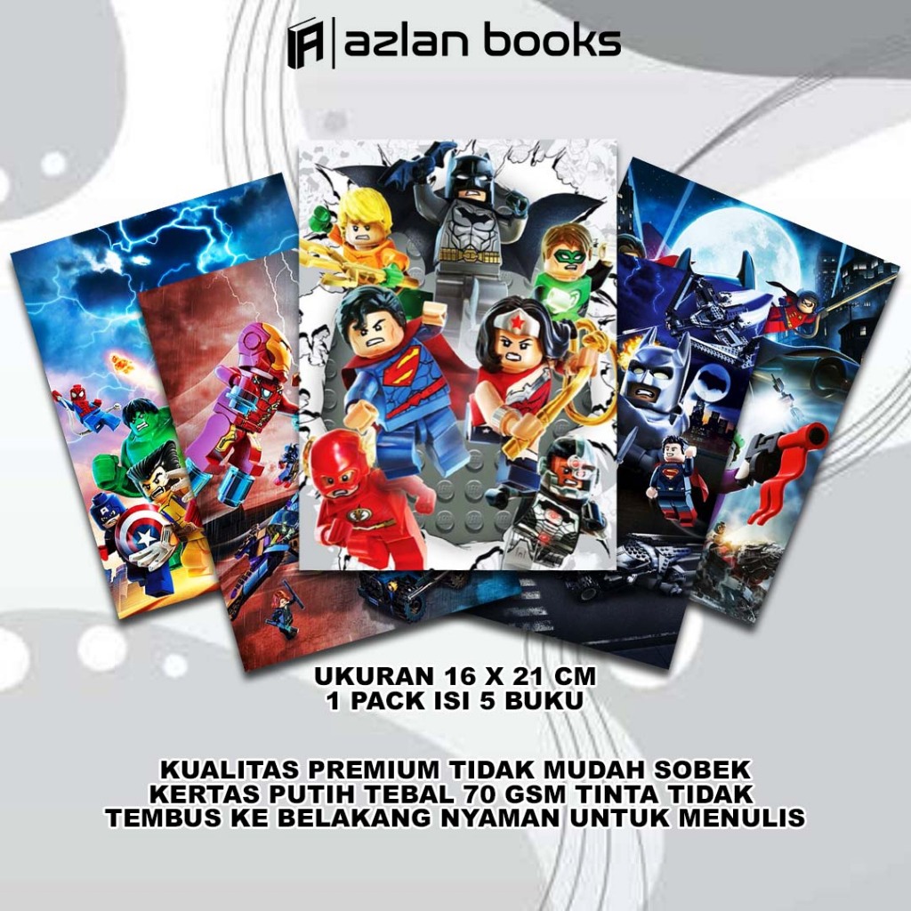 

Buku Tulis Sekolah Custom Tema LEGO Bergaris 38 Lembar 1 Pak Isi 5 Buku / Buku Tulis Anime / Buku Aesthetic / Buku Catatan / Sidu