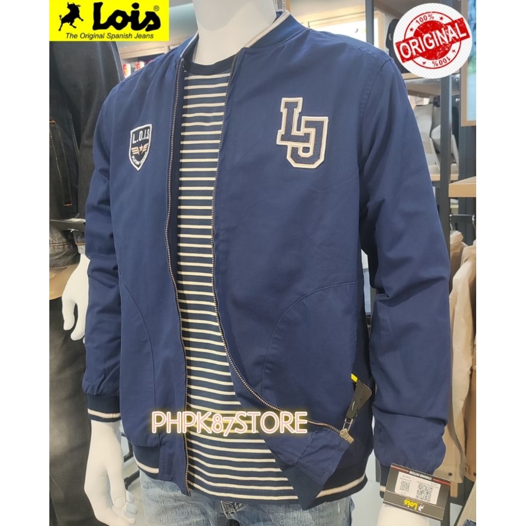 Jaket bomber pria original merek Lois jeans