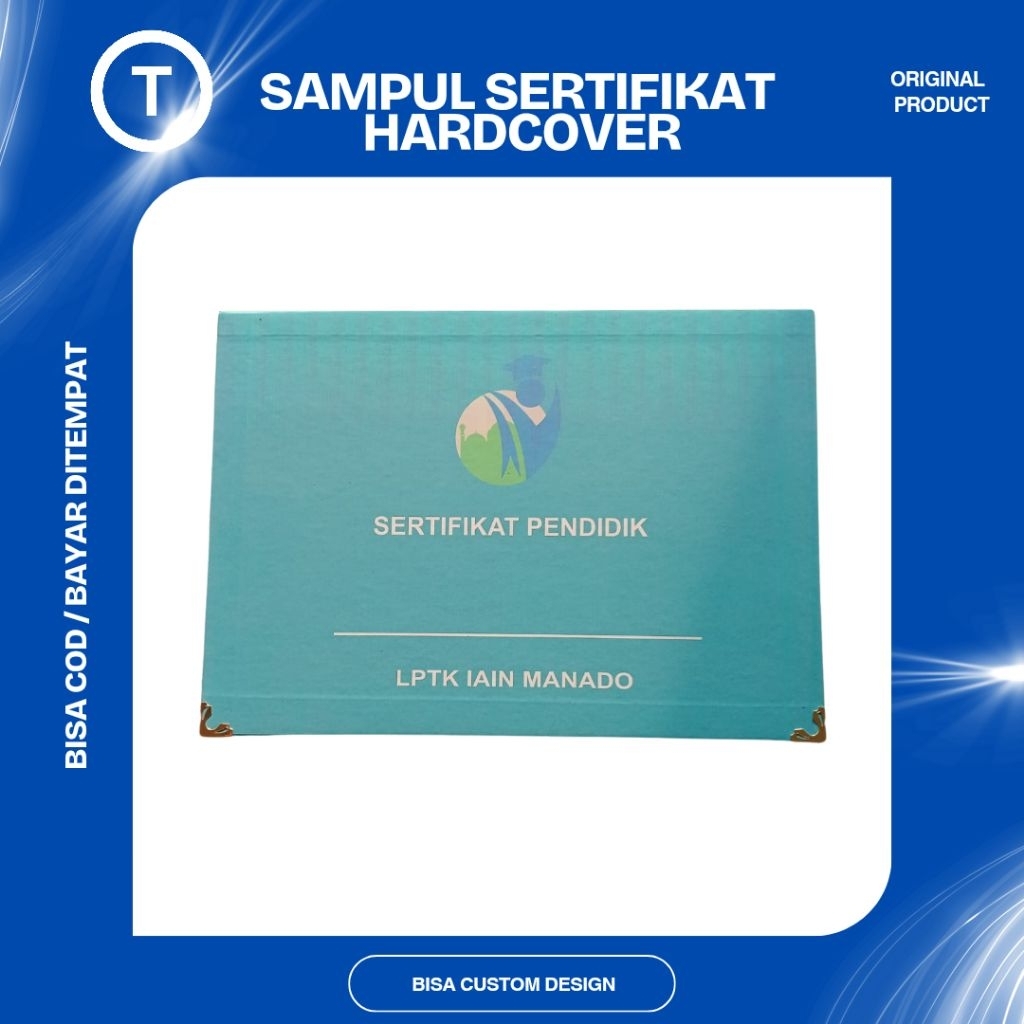 Hard Cover Sampul buku A4 sertifikat dokumen custom - map raport