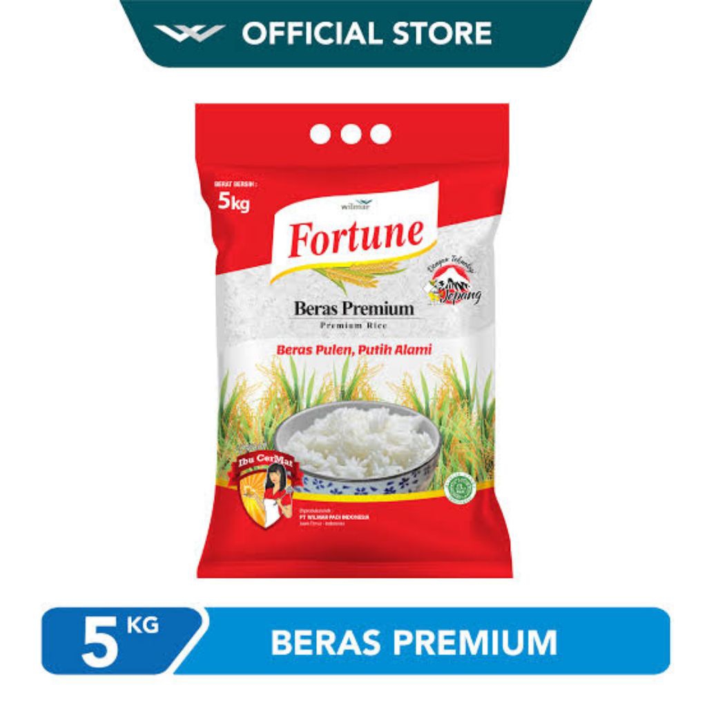 

Beras Fortune 5kg Beras Kwalitas Premium