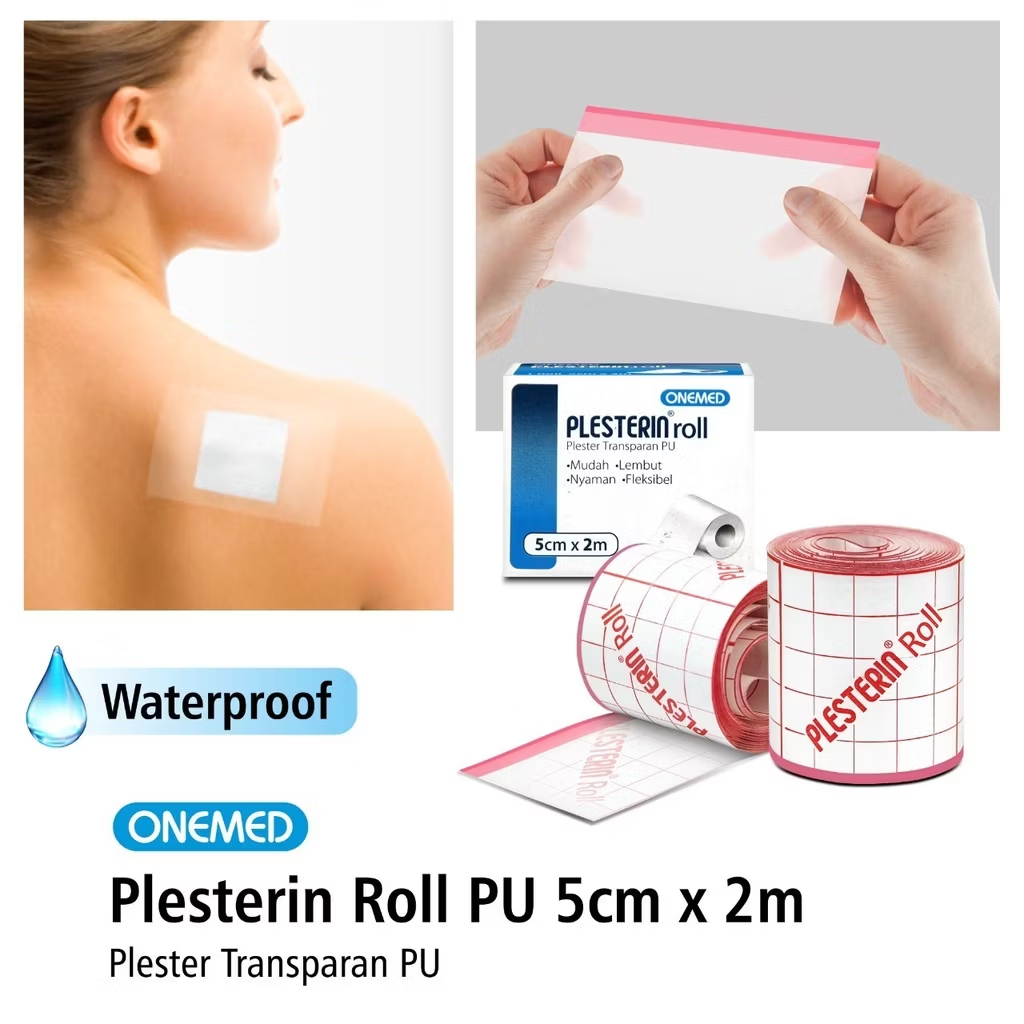 Plesterin Transparan PU Roll 5cm x 2m Onemed Plester Anti Air