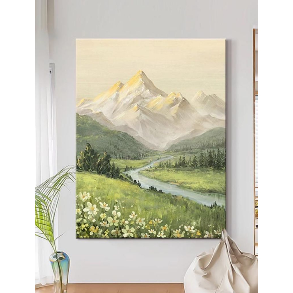 Hiasan Dinding Aesthetic Lukisan Pemandangan Gunung