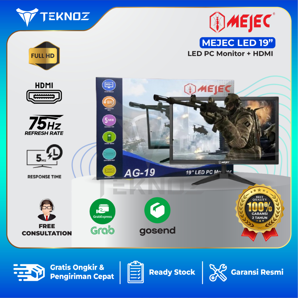 Monitor LED Mejec 19" / Monitor PC Mejec 19 Inch HDMI VGA INPUT