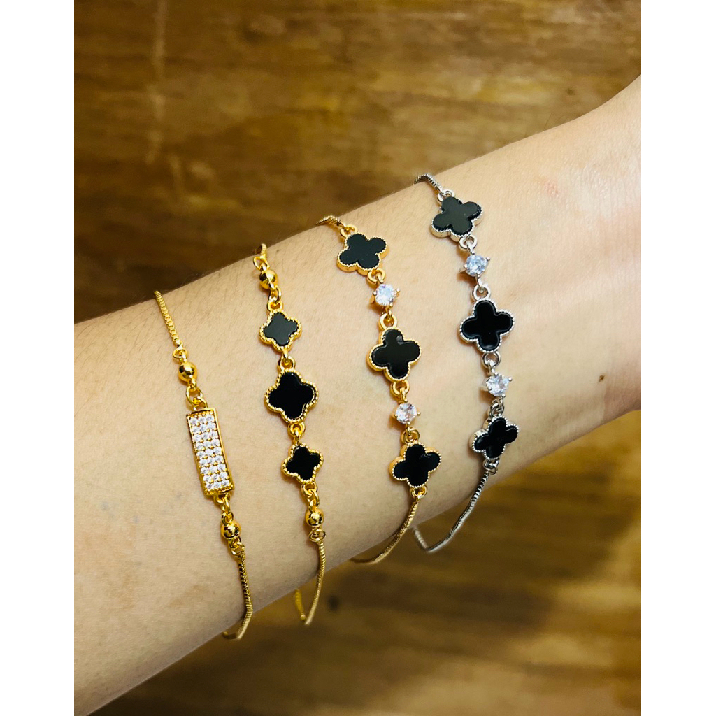 Gelang serut wanita lapis emas & perak