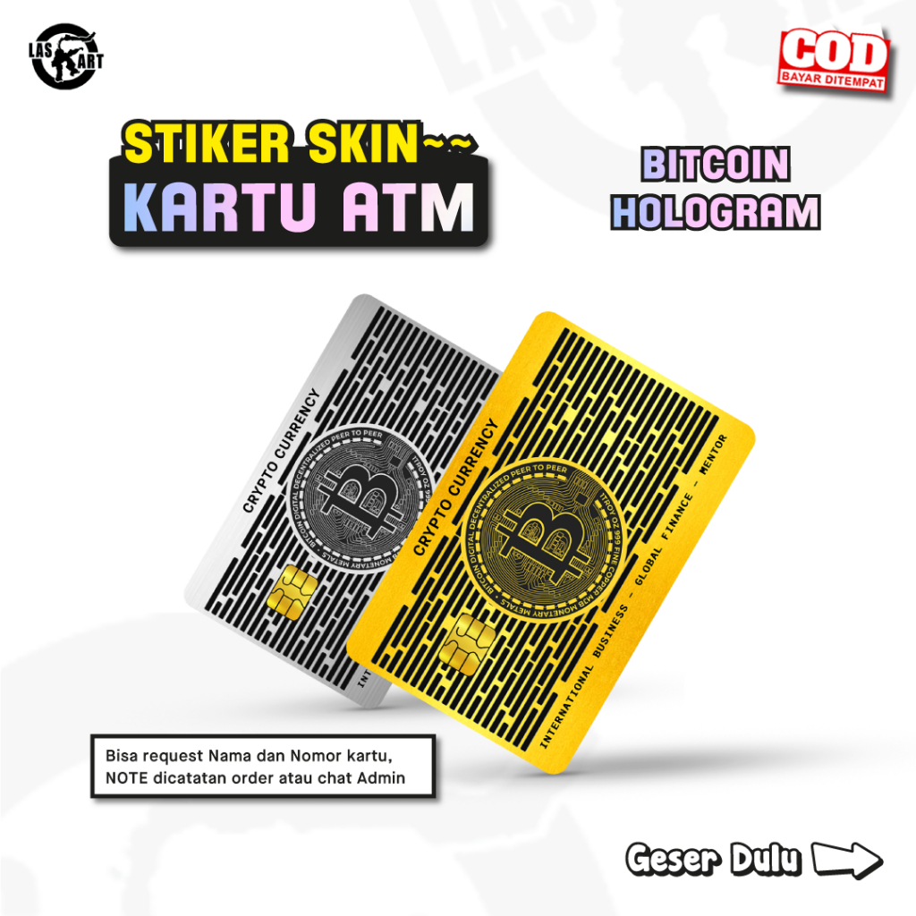 

HOLOGRAM BITCOIN STIKER KARTU ATM/E-MONEY/ETOLL/BR1ZZ1/FLAZ/KMT || STIKER ATM VINYL