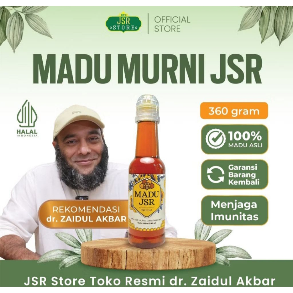 

MADU JSR Murni Multiflora dr Zaidul Akbar - Madu Murni Asli 360gr