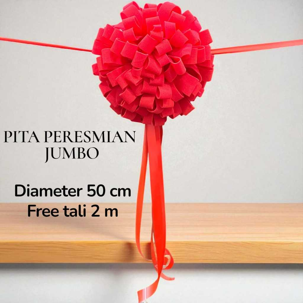 

Pita peresmian gunting pita opening pita satin Tille merah set gunting pita grand opening set