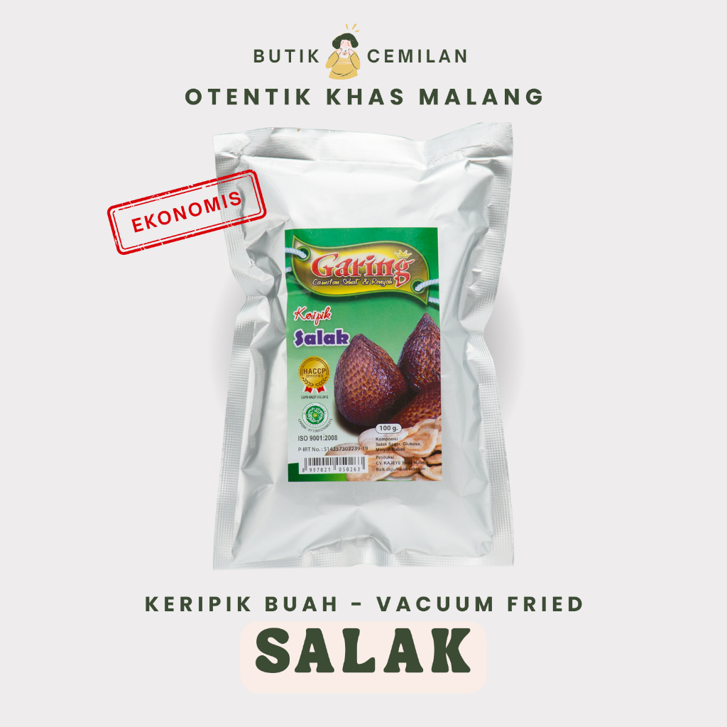 

Keripik Buah Salak Garing 100gr FREE PACKING KARDUS