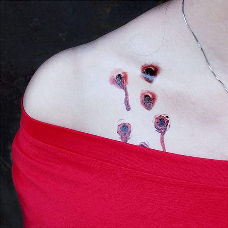 Prank Terluka Jahitan Scar Wax Makeup Luka Darah Make Up Tato Luka Memar Tato Halloween Premium