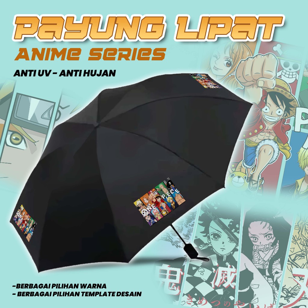 PAYUNG LIPAT ANIME - BERBAGAI WARNA - PAYUNG CUSTOM