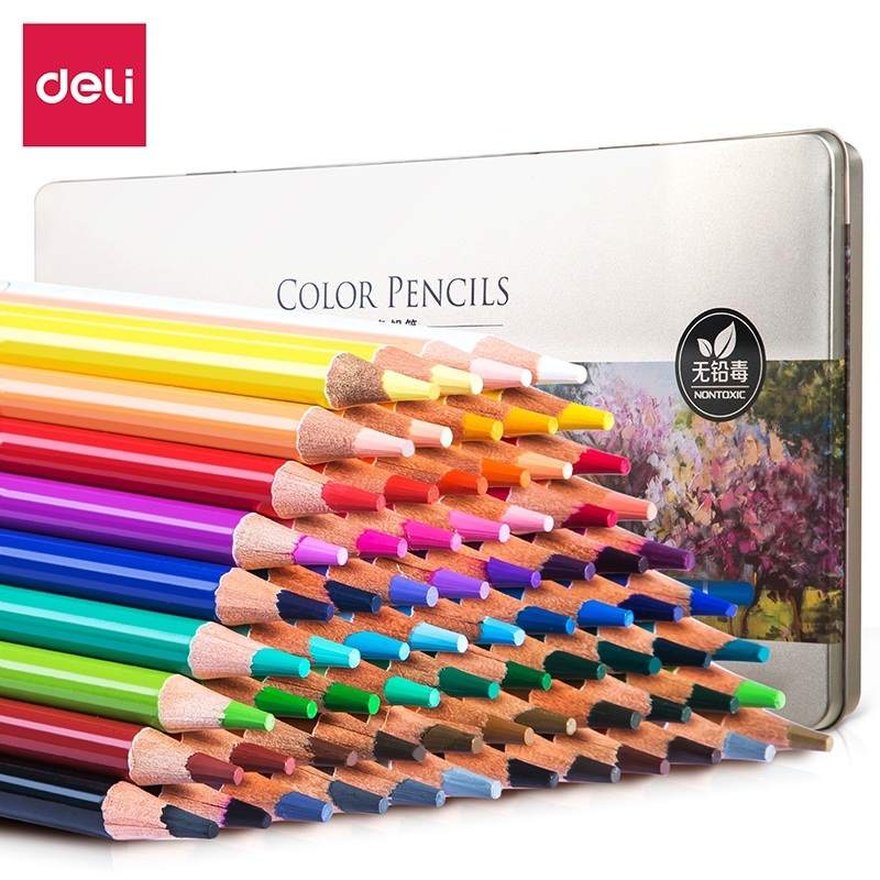 

Deli High-grade Oil Pencil Color Pensil Warna Minyak 72 Warna 6568