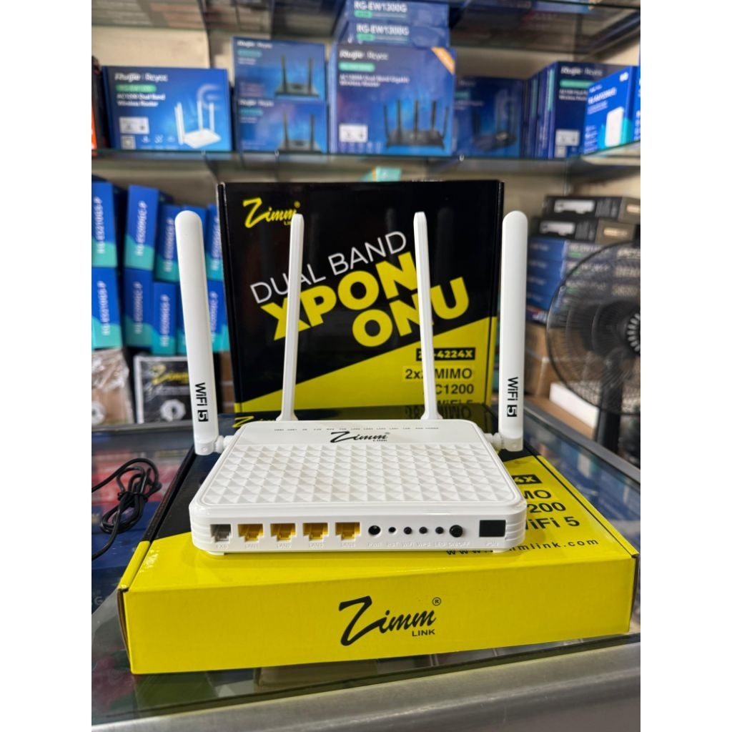 ZIMMLINK XPON ONU ZL-4224X AC1200 DUAL BAND ONU
