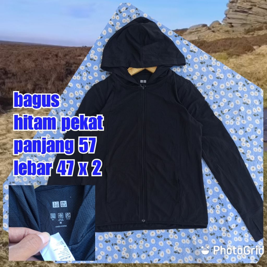 jaket gunung outdoor olahraga running senam gowes tek tok uniqlo airism