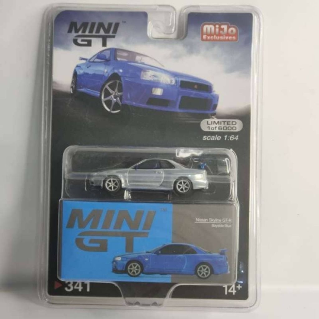 Diecast Mini GT 1:64 Nissan Skyline GTR Chase Bay side Blue
