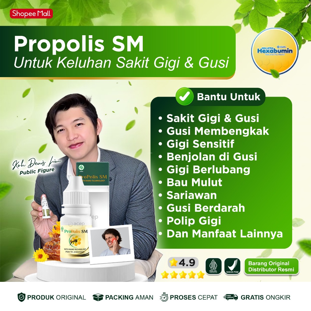Obat Sakit Gigi, Gusi Bengkak, Benjol Bernanah, Gigi Sensitif, Bau Mulut, Pengempis Benjolan Di Gusi