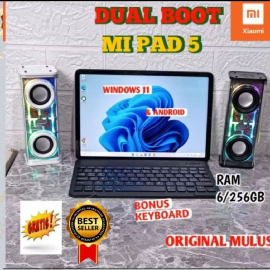 Xiaomi Mi pad 5 Dual boot Windows 11 pro second original