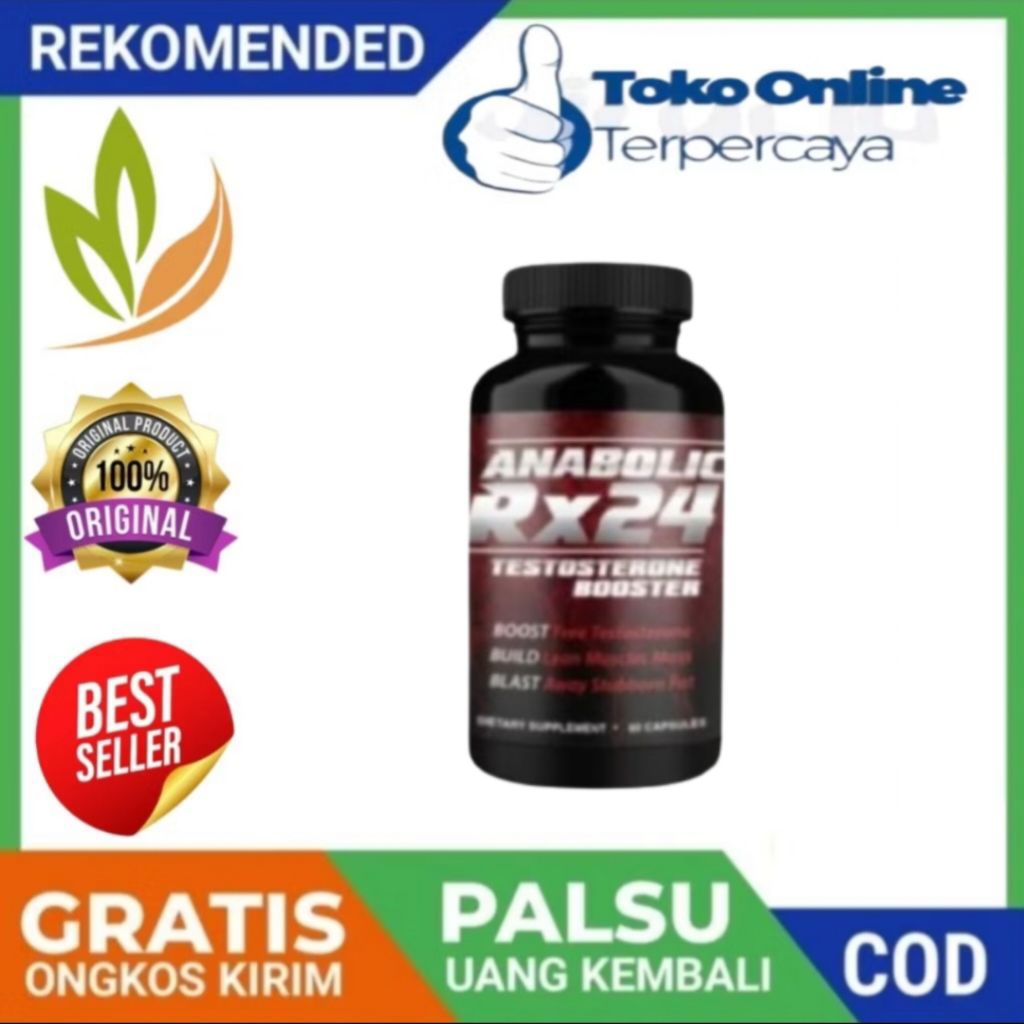 Anabolic Rx 24 Booster Testosterone Booster Penambah Hormon Pria Herbal