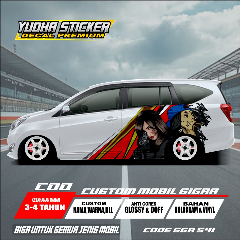 DECAL STICKER ANIMASI MOBIL SIGRA AGYA JAZZ BRIO DLL SGR 541-550