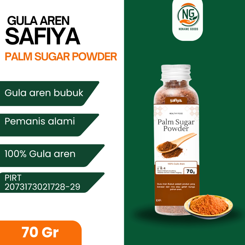 

GULA AREN SAFIYA 70 GR PALM SUGAR POWDER GULA SEMUT